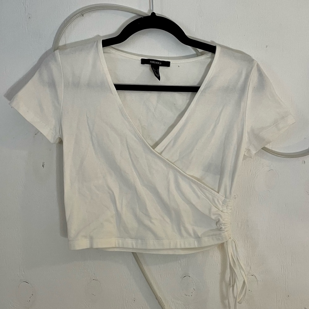 Cropped White Going Out Tee